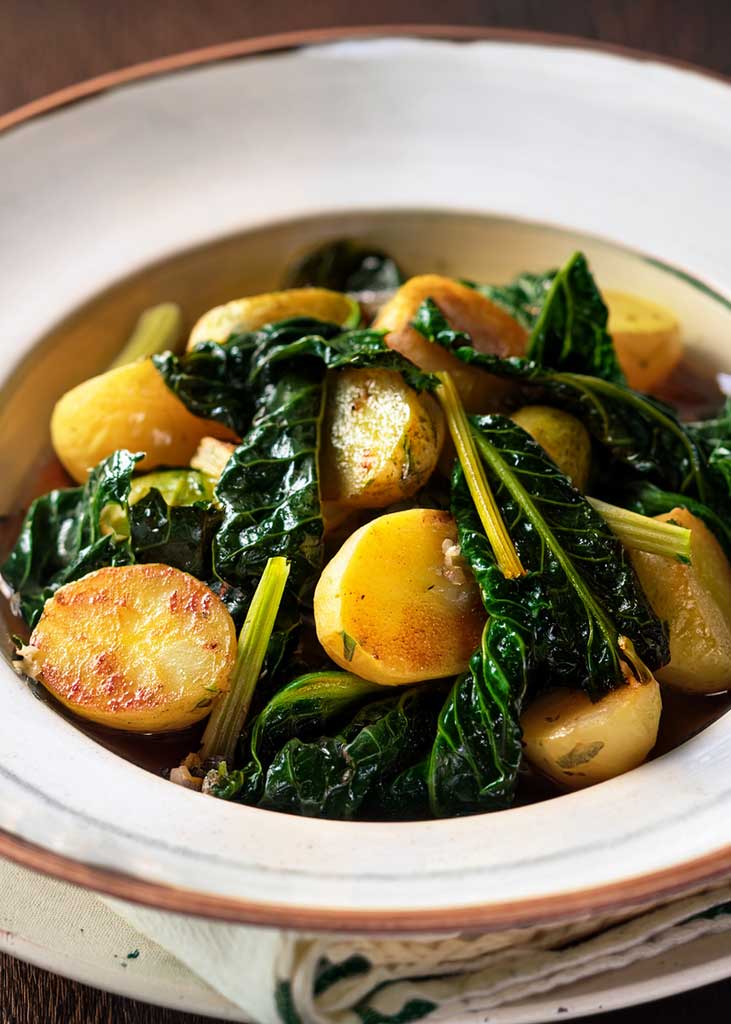 Braised Chard and Potatoes, Dubrovnik style