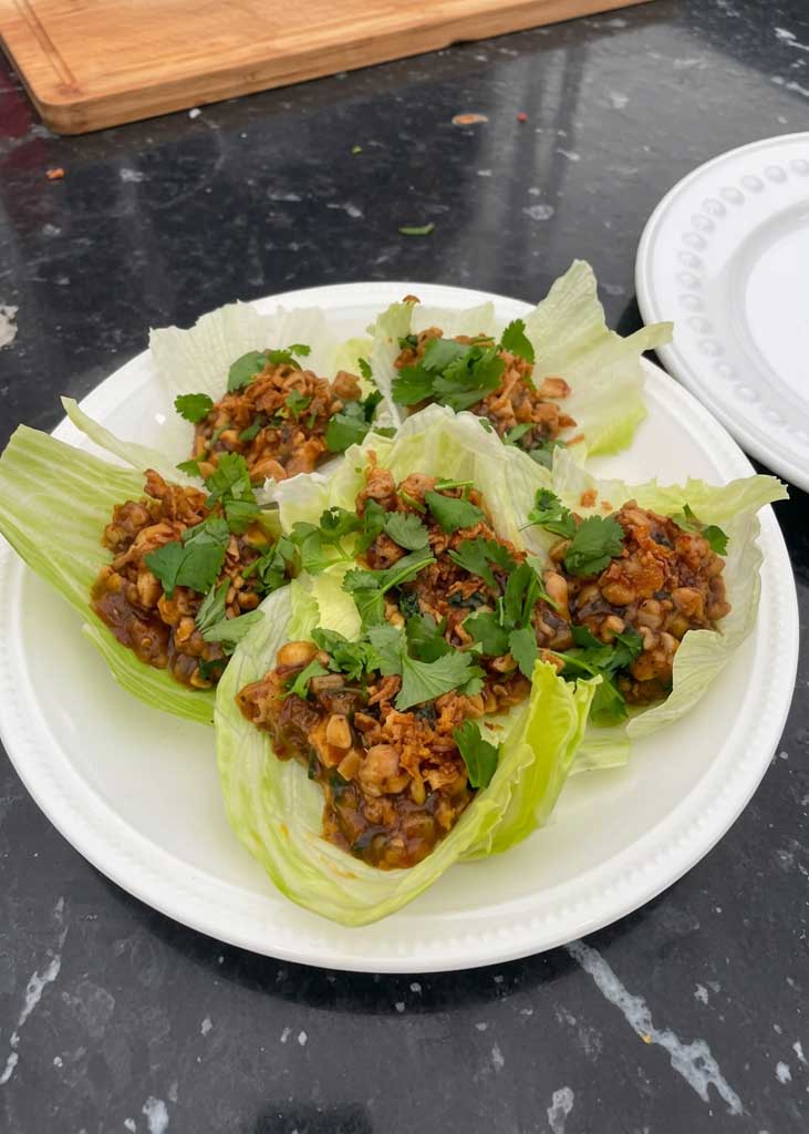Roast chicken iceberg parcels